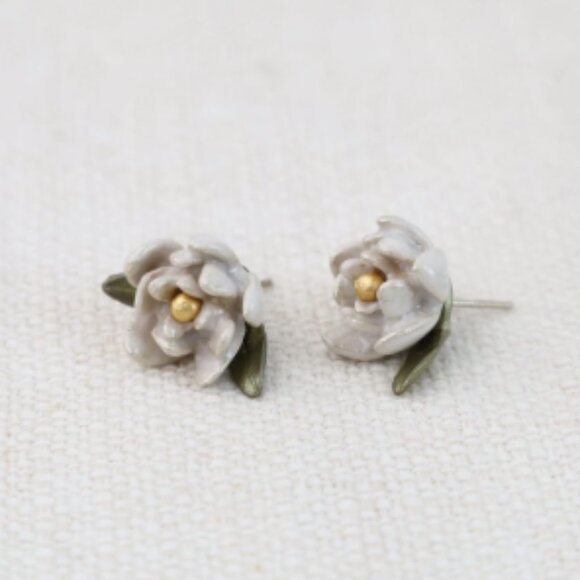 NIB Michael Michaud Magnolia Post Earrings - Picture 2 of 3
